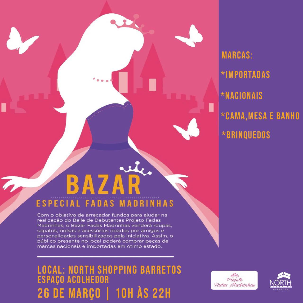Projeto Fadas Madrinhas realiza Bazar Solidário no North Shopping Barretos