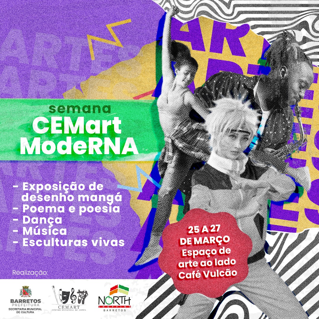 Centro Municipal de Artes “Bezerra de Menezes” apresenta  CEMart ModeRNA no North Shopping Barretos