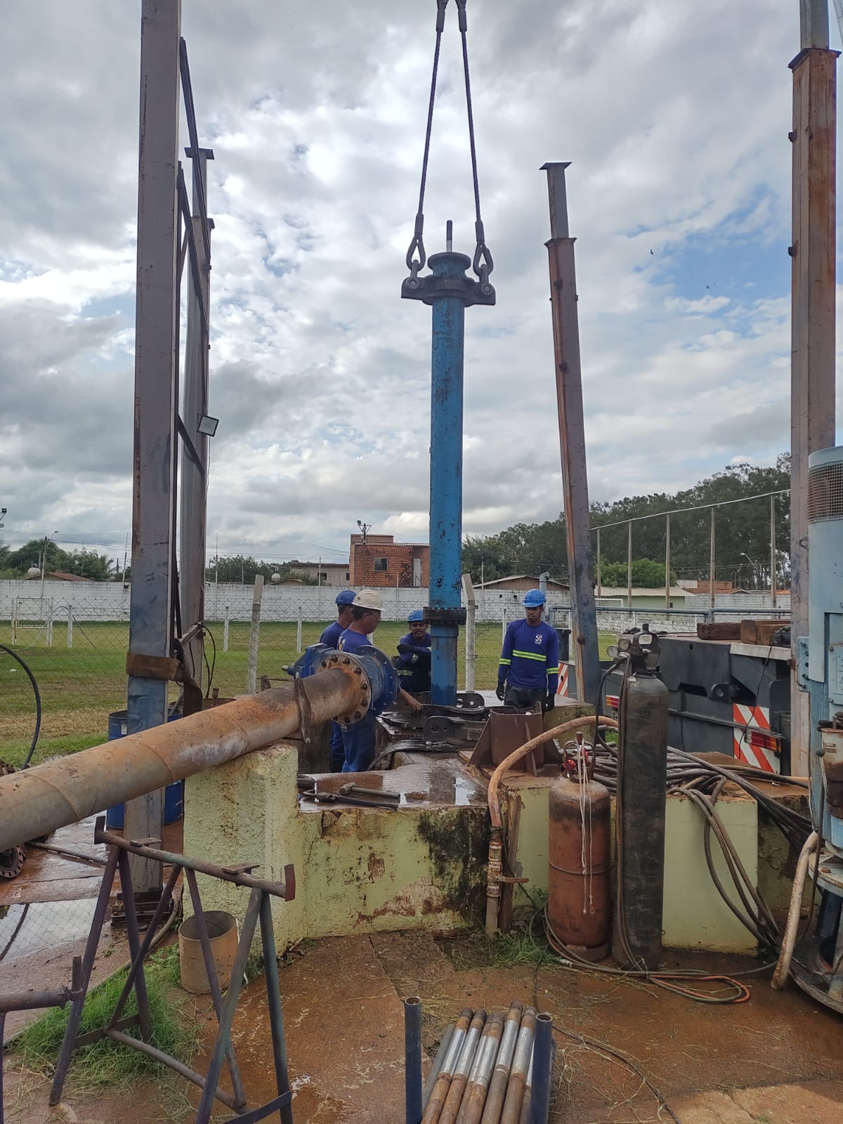 SAAE Barretos realiza manutenção no poço do bairro Dom Bosco