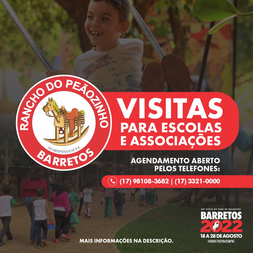 Rancho do Peãozinho abre agendamento para visitas de escolas e associações durante a Festa do Peão de Barretos 2022