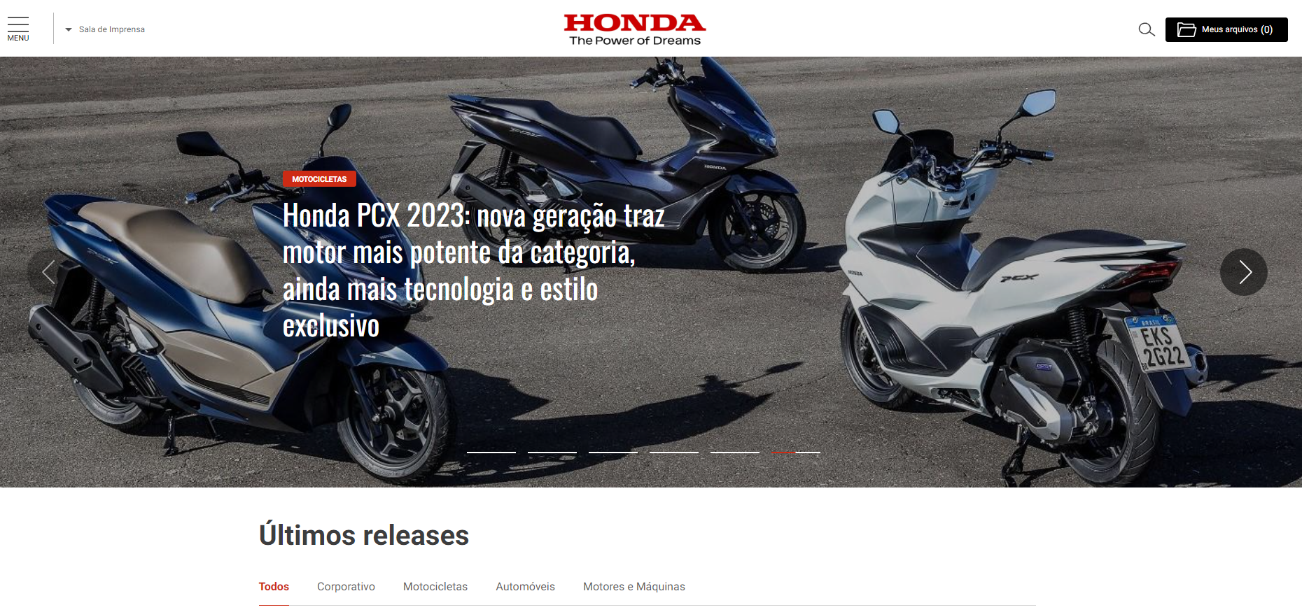 Honda lança nova Sala de Imprensa virtual