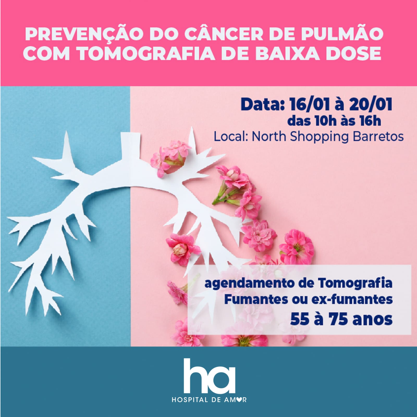 North Shopping recebe Ação Preventiva ao Câncer de Pulmão do Hospital de Amor