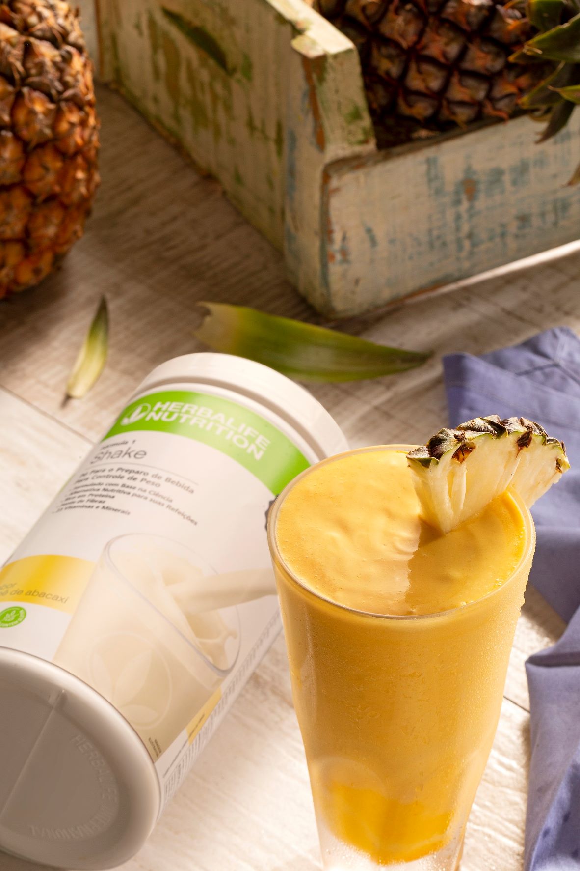 Receita Fit e Zero Lactose: smoothie frapê de abacaxi