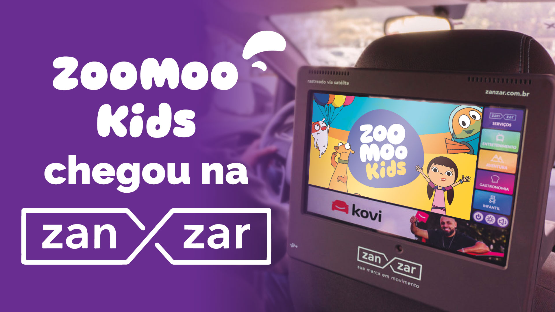 Canal ZooMoo Kids e Zanzar juntam forças para conquistar os usuários dos principais apps de mobilidade do Brasil