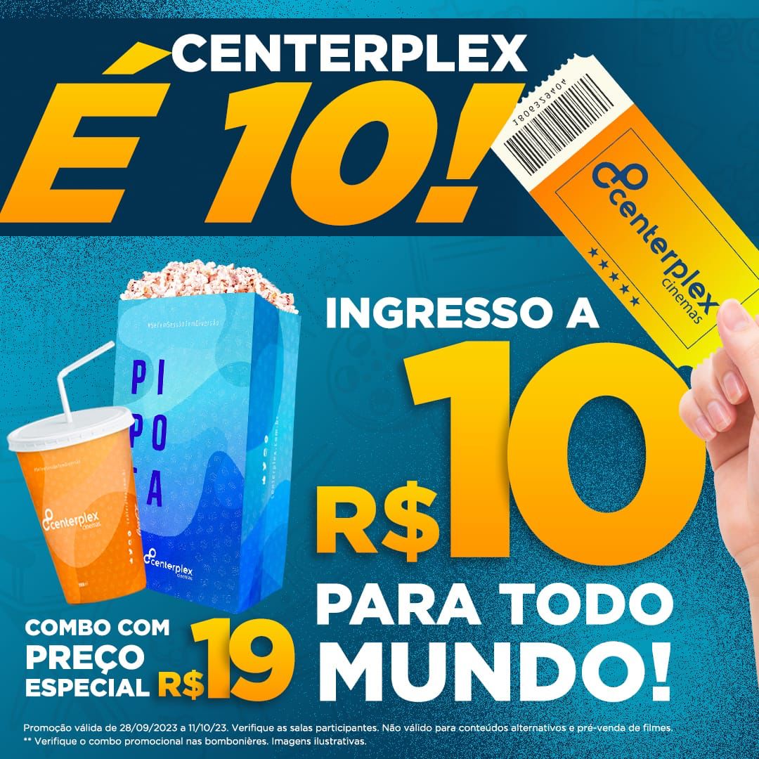 Centerplex do North Shopping Barretos traz cinema por R$ 10 até o dia 11 de outubro