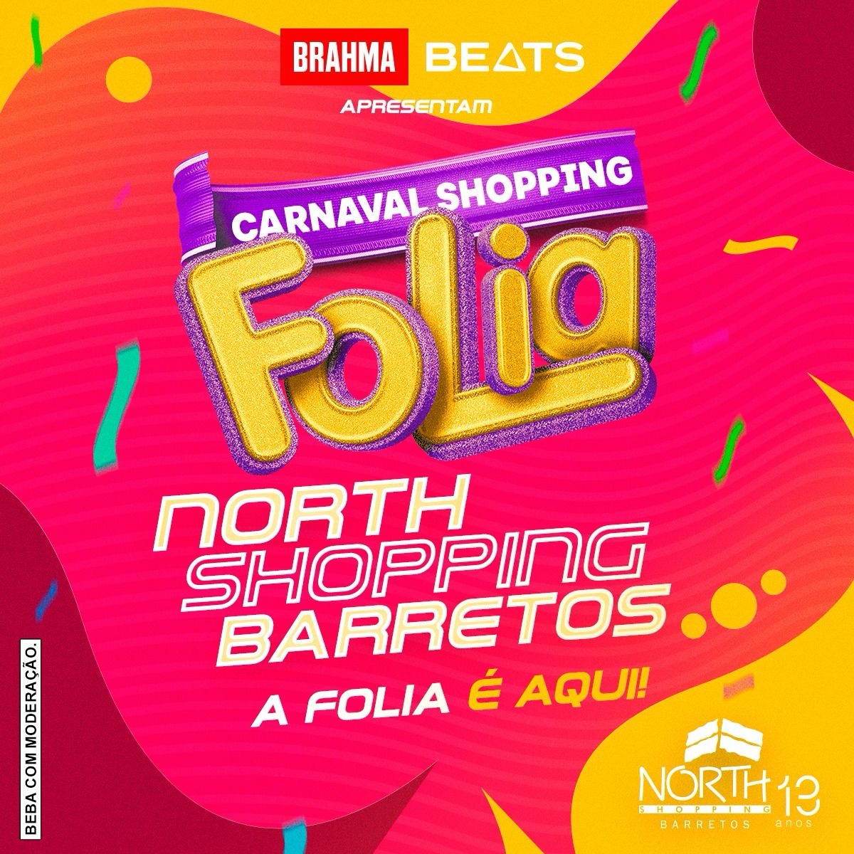 North Shopping Barretos divulga a programação Carnaval Shopping Folia 2024