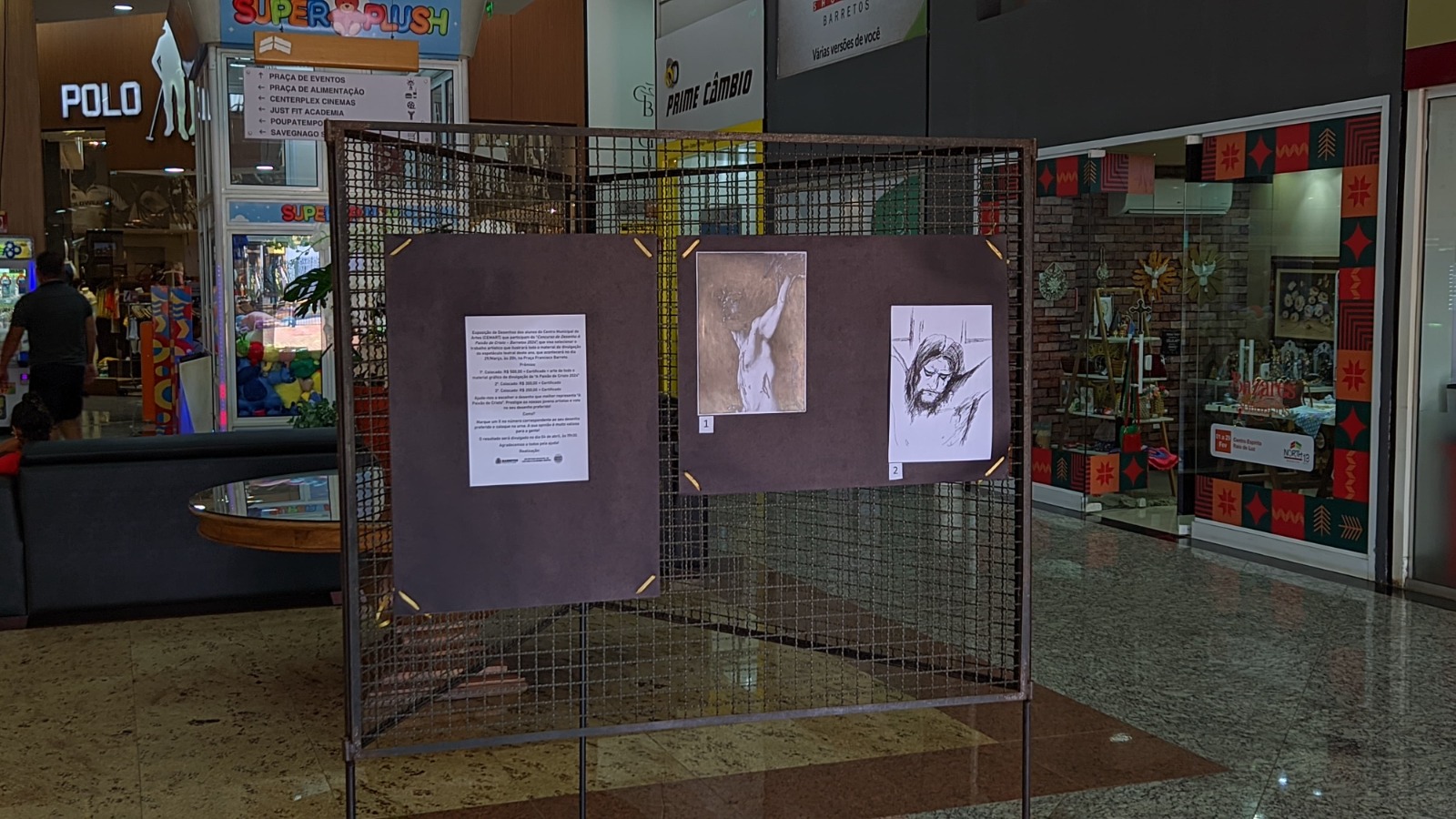Desenhos do Concurso “A Paixão de Cristo - Barretos 2024” estão em exposição no North Shopping