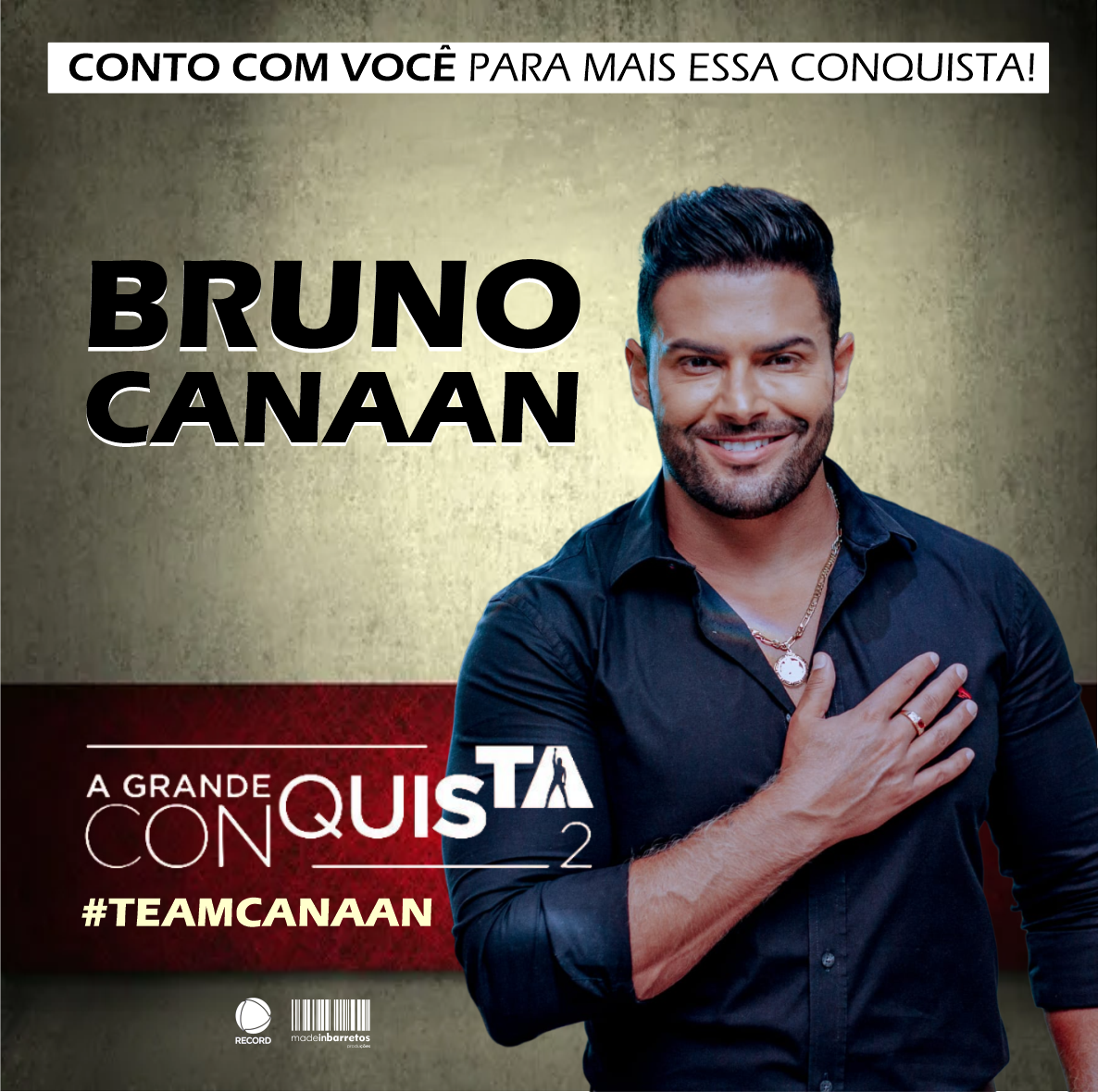 Modelo e ator mineiro Bruno Canaan é um dos participantes de "A Grande Conquista 2" da Record