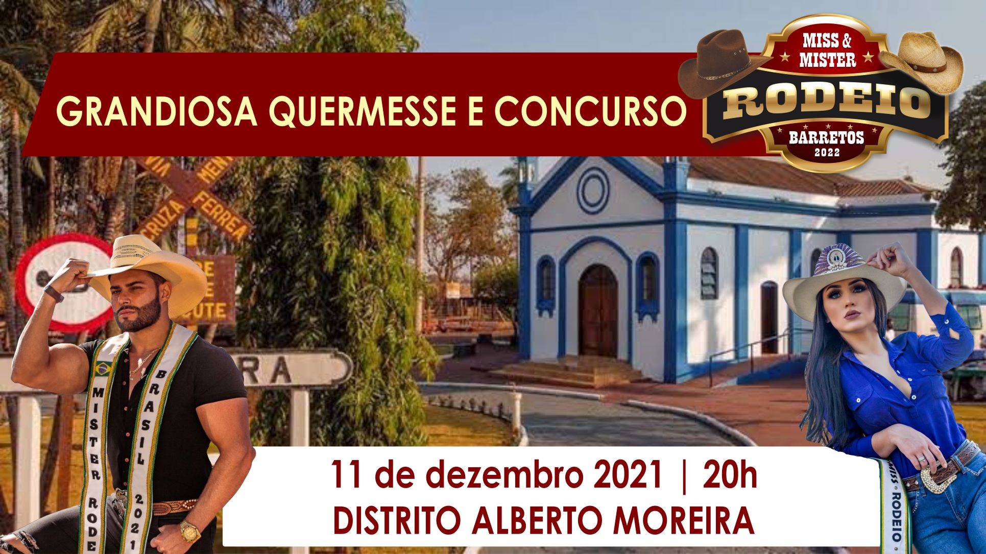 Miss & Mister Rodeio Barretos 2022 serão eleitos durante grandiosa quermesse em Alberto Moreira no dia 11 de dezembro