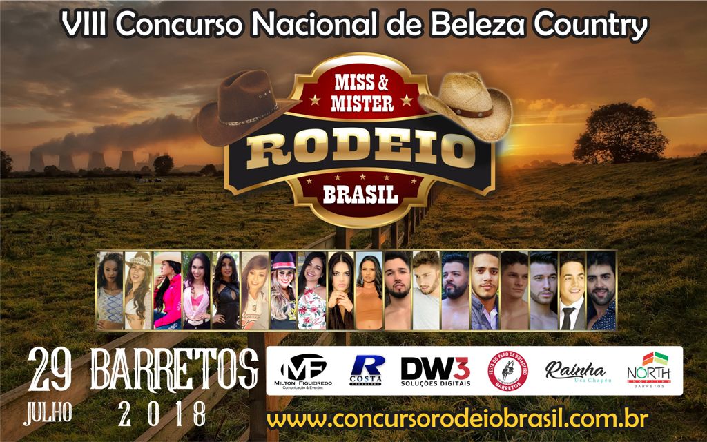 Miss e Mister Rodeio Brasil 2018 serão eleitos dia 29 de julho em Barretos