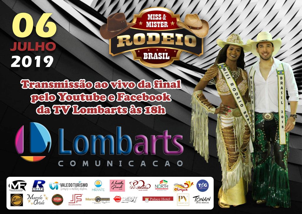Final do Concurso Miss & Mister Rodeio Brasil 2019 será transmitido pela internet