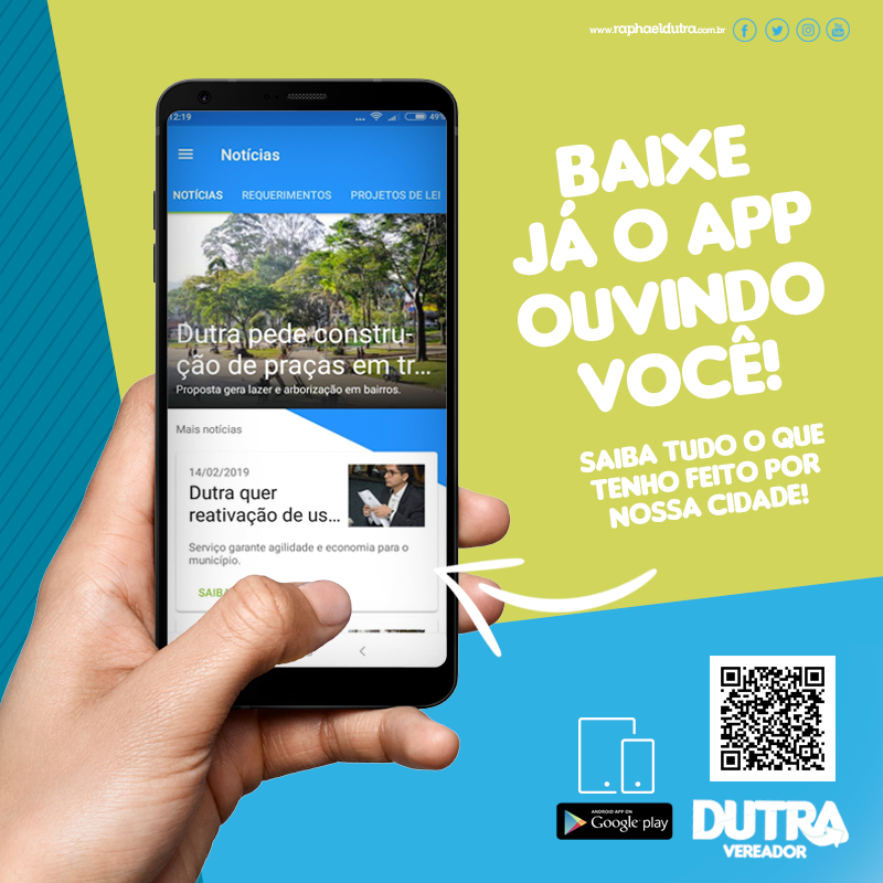 Vereador Dutra lança aplicativo para receber sugestões da população de Barretos