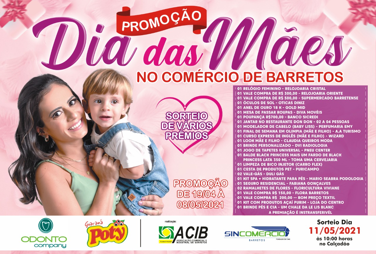 ACIB e Sincomércio realizam promoção de Dia das Mães